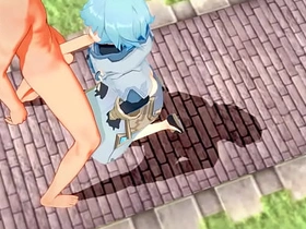 原神耽美-公子x重云激烈性爱-伪娘变装日本亚洲动漫游戏色情男同 asian gay brothers sex videos