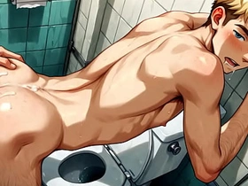 Yaoi - 金发嫩仔厕所性爱图集 - 动漫 漫画 亚洲 日本 游戏 男同色情 hot asian gay sex videos latest