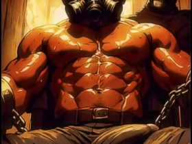 AI生成的蒙面肌肉诱惑：暗室勾引 asian gay muscular sex videos